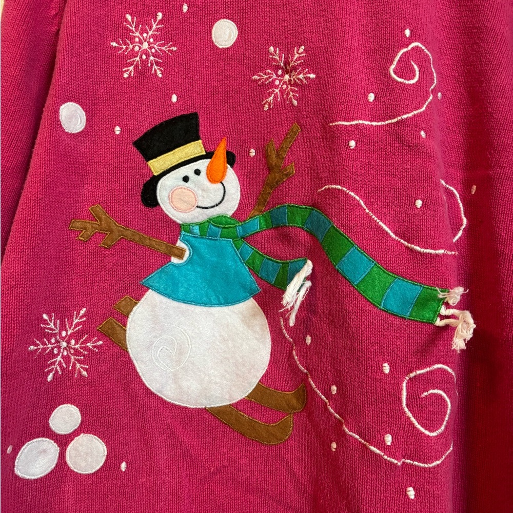 Pink Snowman Sweater - Picture 2 of 5